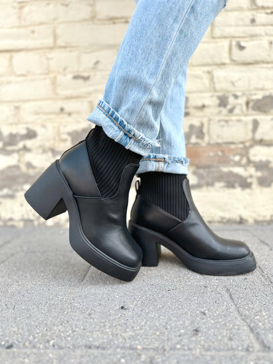 Harper Ankle Cuff Chunky Chelsea Booties