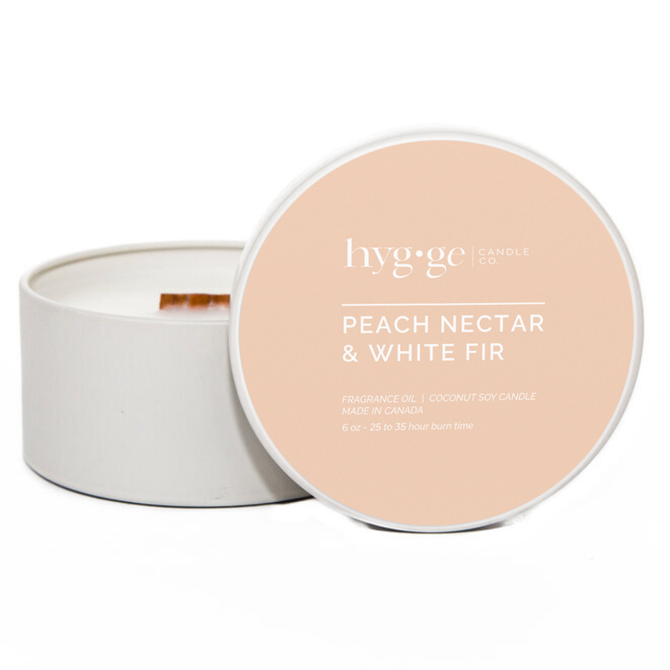 Peach Nectar & White Fir Hygge Candle | 6oz & 9oz Options