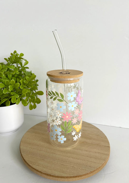 Spring Garden Can Glass