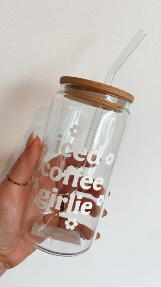 Iced Coffee Girlie Can Glass