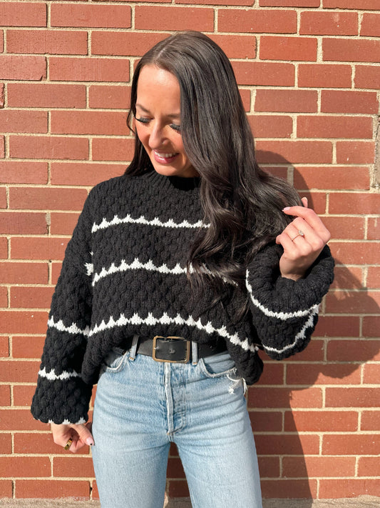 Shanae Chunky Sweater | Black