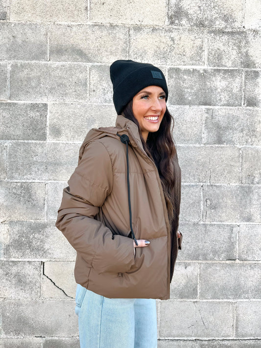 Decker Puffer Jacket | Chocolate