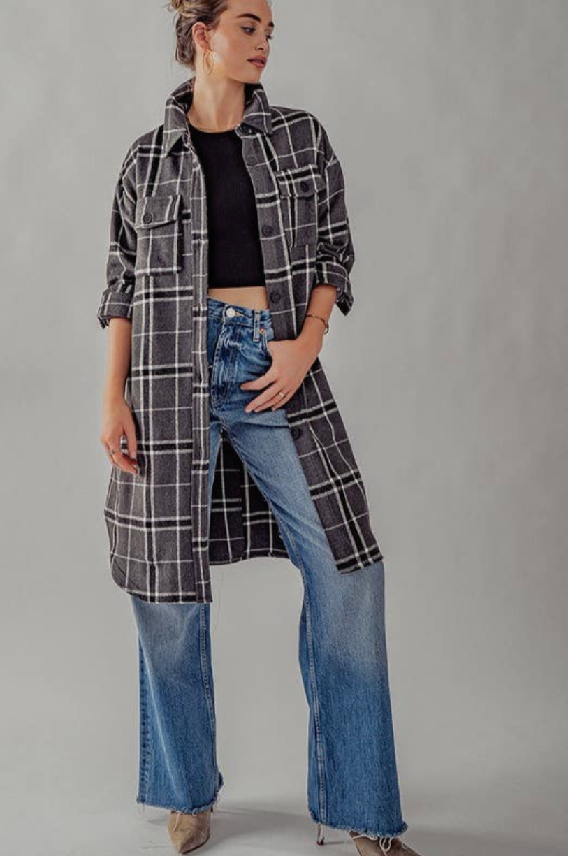 Mari Plaid Shacket -2 Colour Options