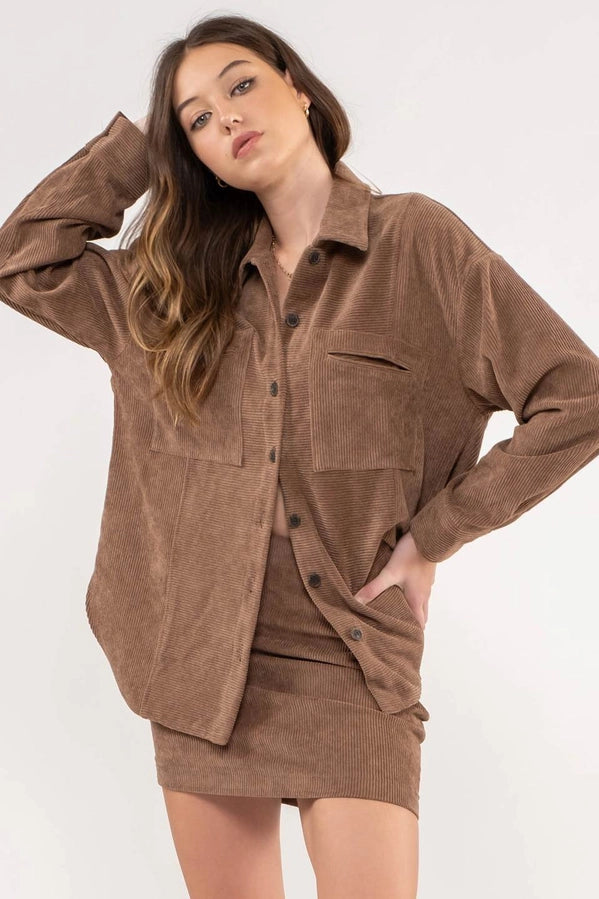 Callie Corduroy Button Up - 2 Colour Options