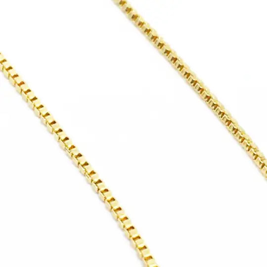 18K Gold Filled Box Chain Very Thin 0.5mm Necklace