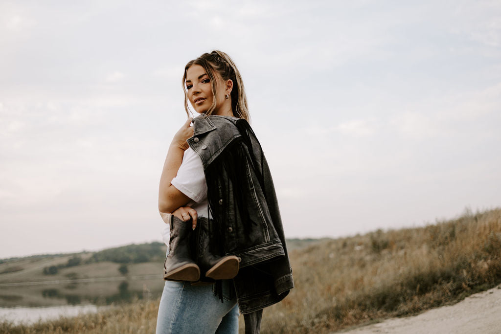 The Demo's Denim Tassle Jacket