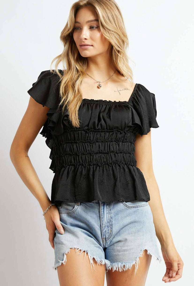 Olivia Smocked Top