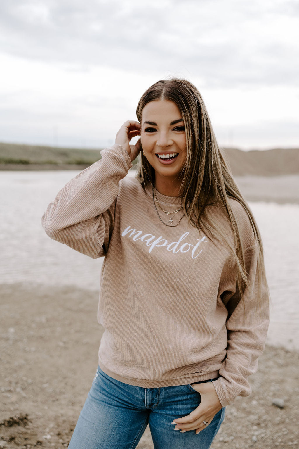 Unisex Mapdot Corded Crewneck - 2 Options