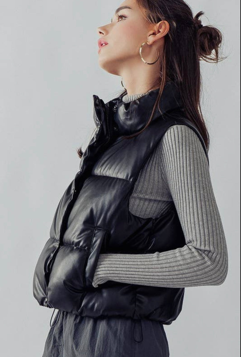 Braylee Cropped Puffer Vest