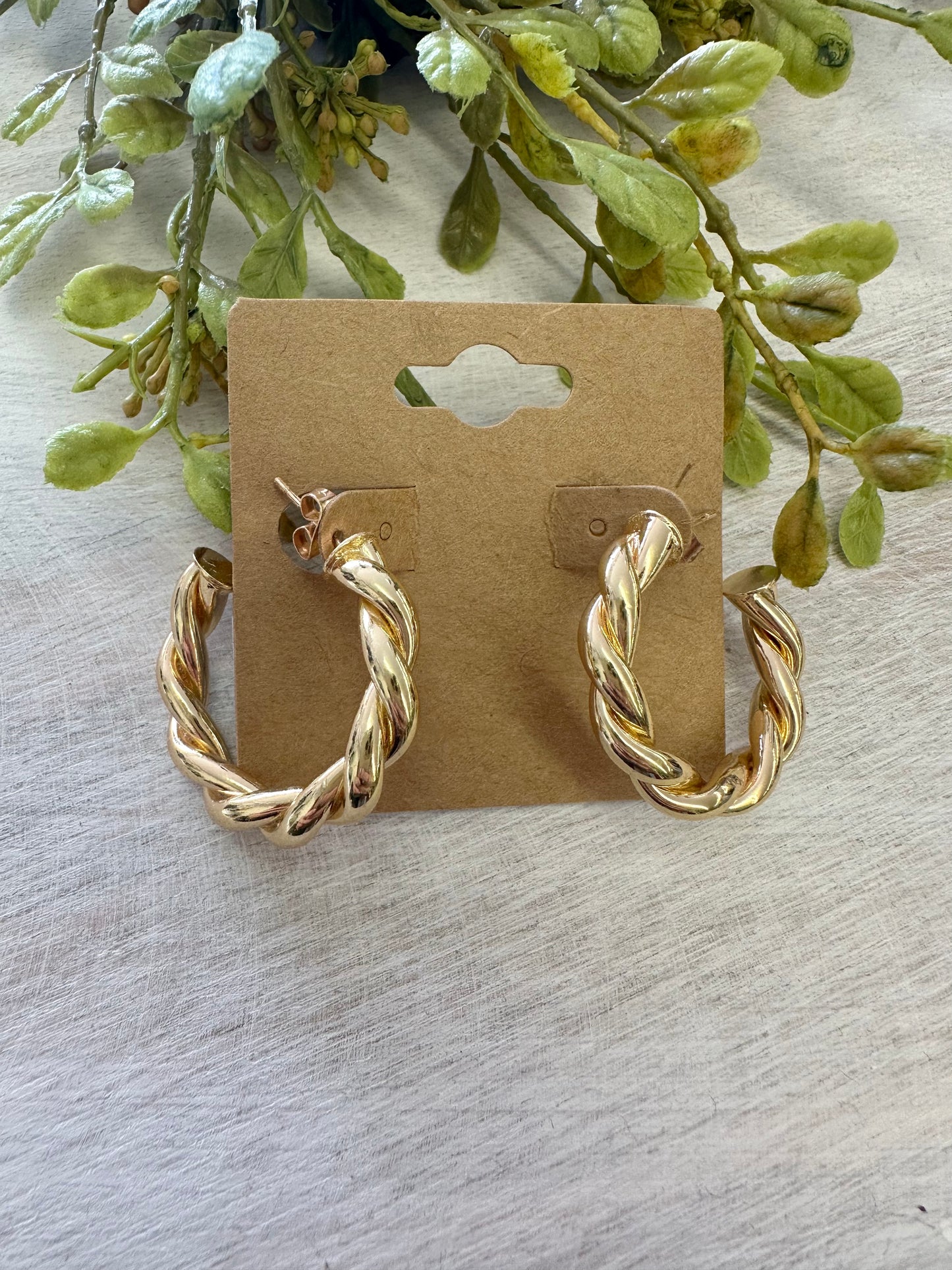 14K Bold Twisted Hoops - 2 Colour Options