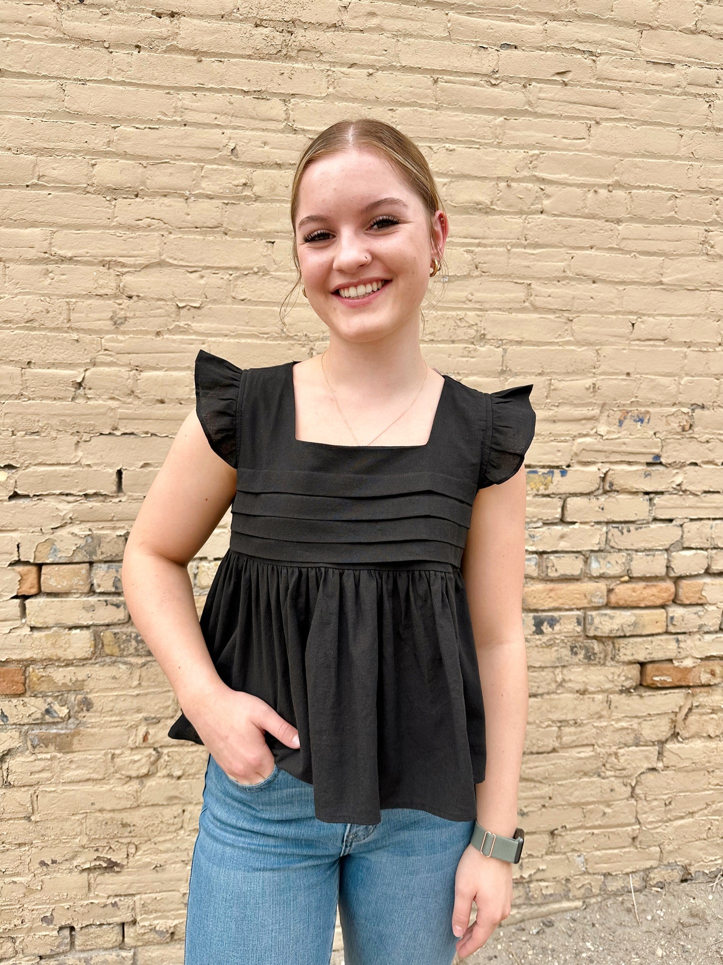 Ruffle Babydoll Top