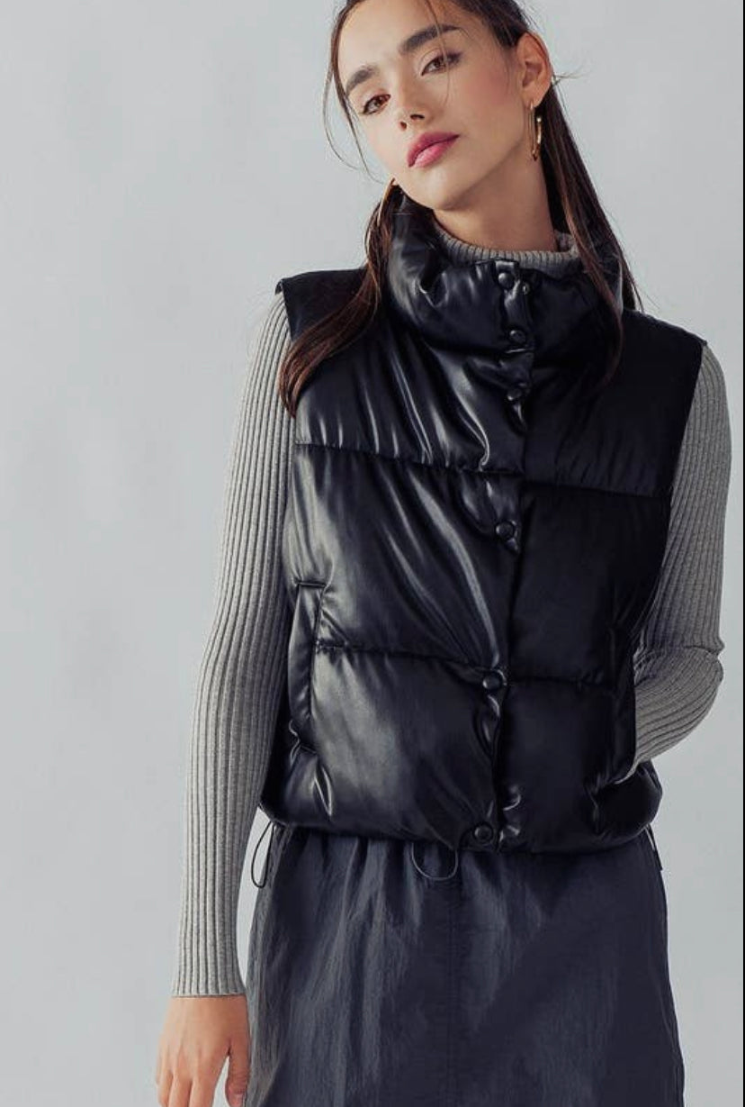 Braylee Cropped Puffer Vest