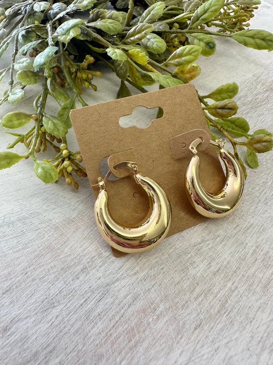 14K Chunky Hoops