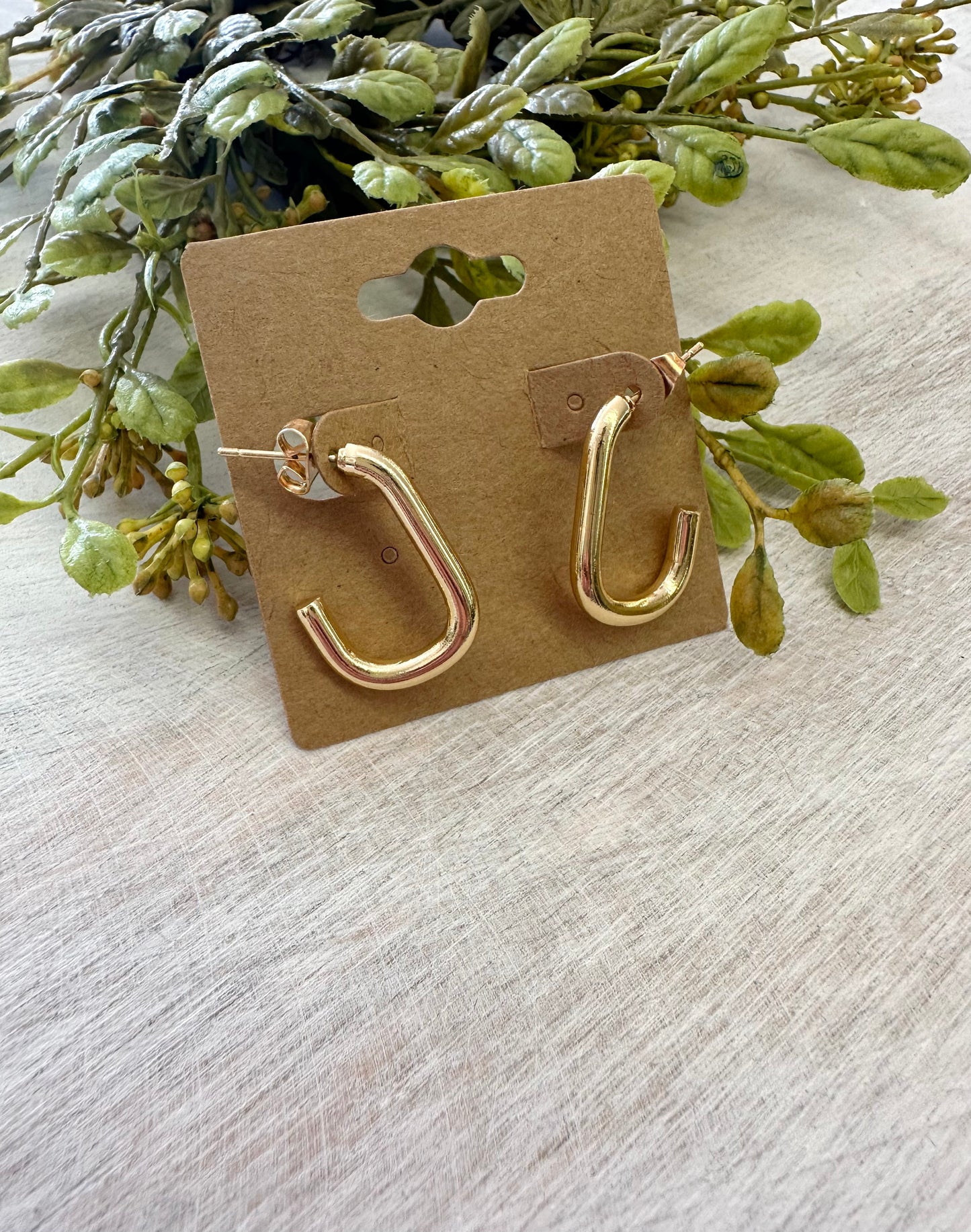 14K "J" Hoops