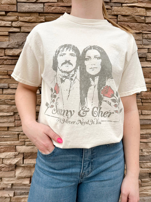 Sonny & Cher Thrifted Tee