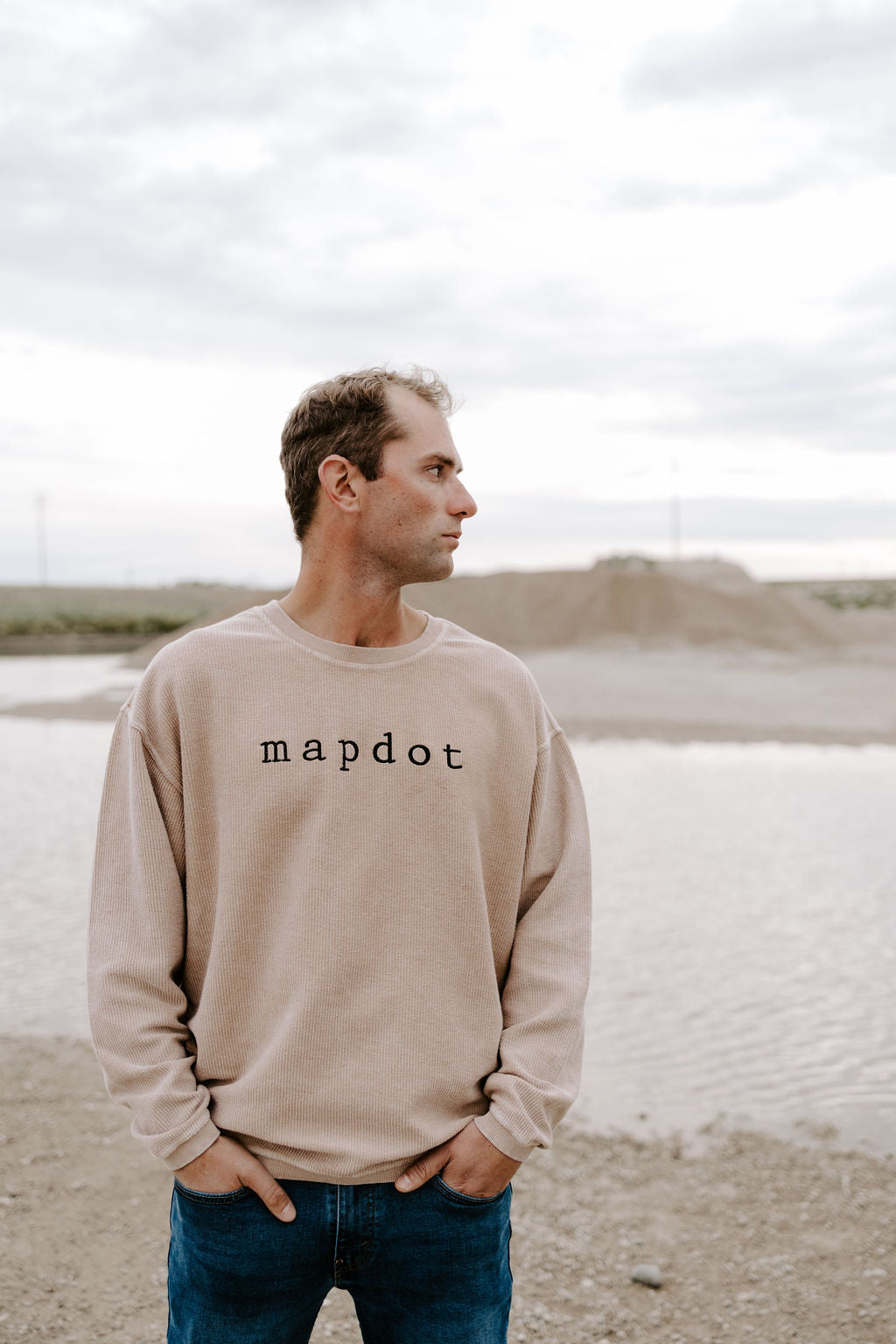 Unisex Mapdot Corded Crewneck - 2 Options