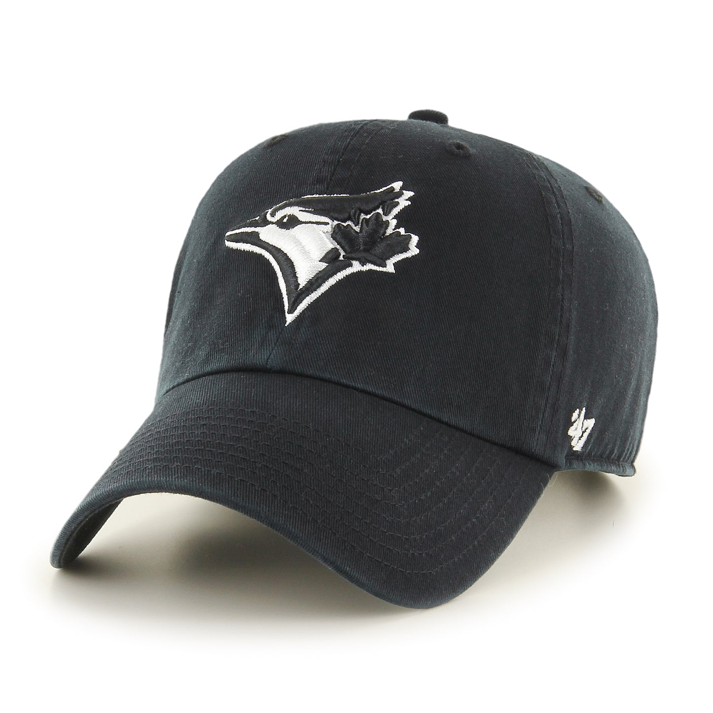 47 Brand | Blue Jays - Clean Up Cap Blk w/Blk Wht