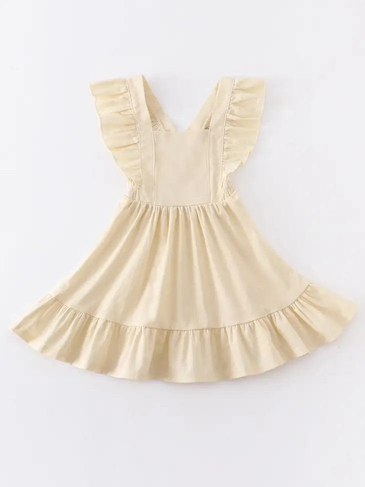 Flutter Trim Ruffle Dress