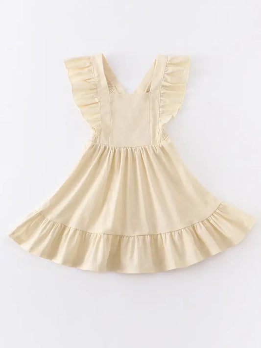 Flutter Trim Ruffle Dress