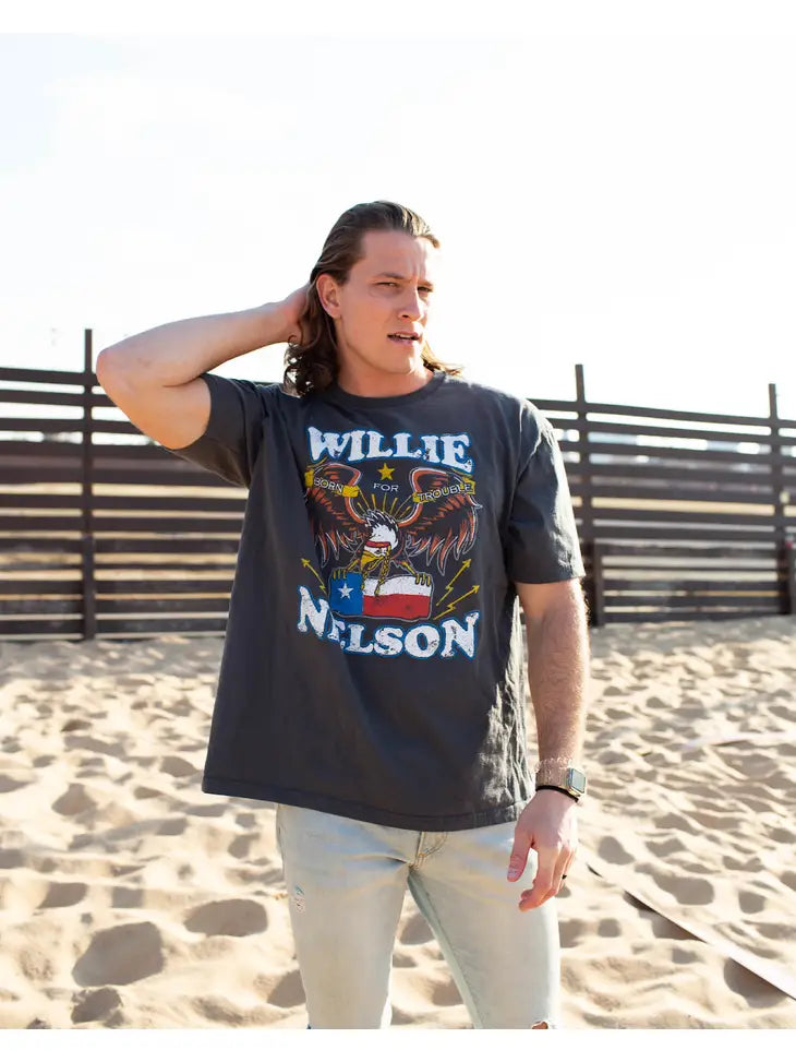 UNISEX - Willie Nelson Born For Trouble Graphic T-Shirt