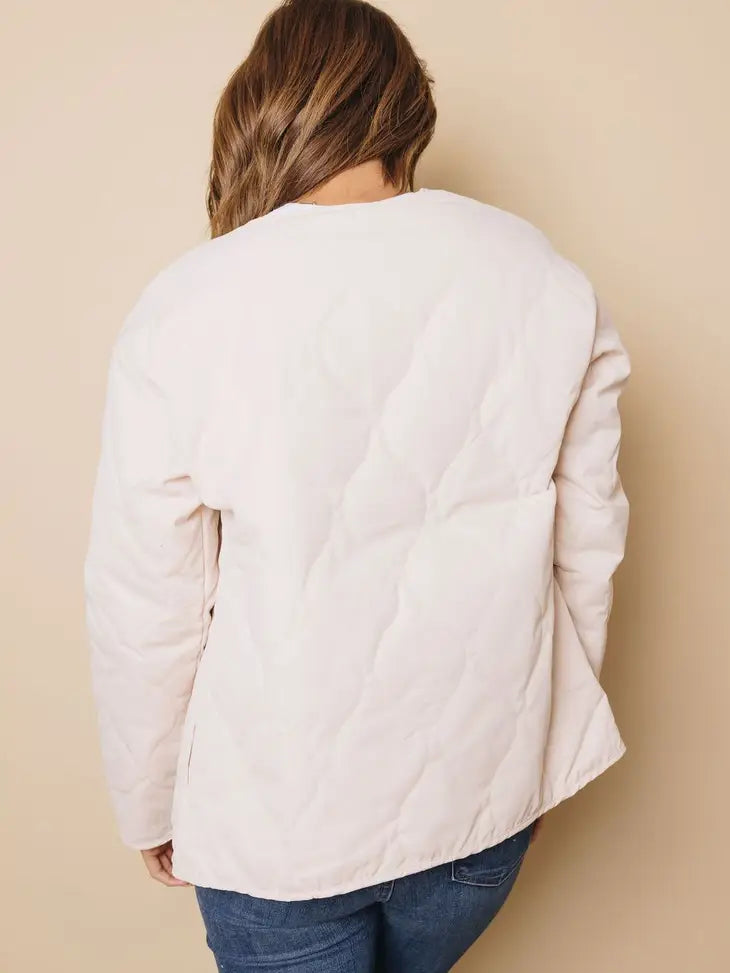 Crimson Double-Sided Quilted Bomber - 2 Colours