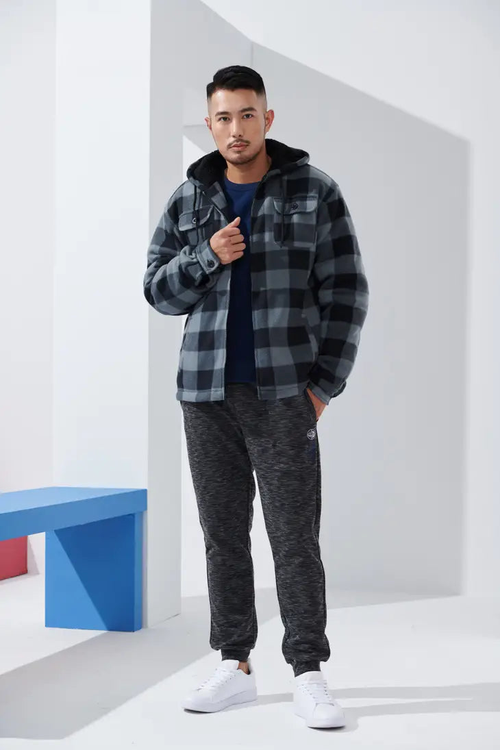 Alex Fleece Sherpa Lined Plaid Jacket - 2 Colours