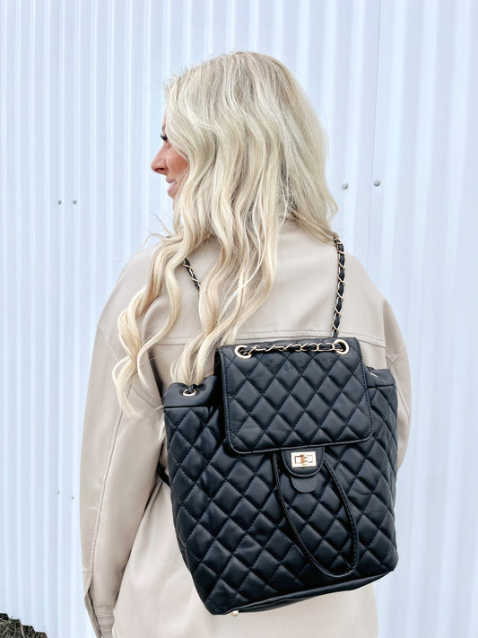 Lottie Quilted Convertible Backpack