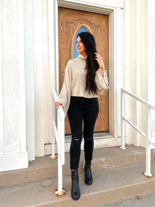 Melina Ribbed Turtleneck