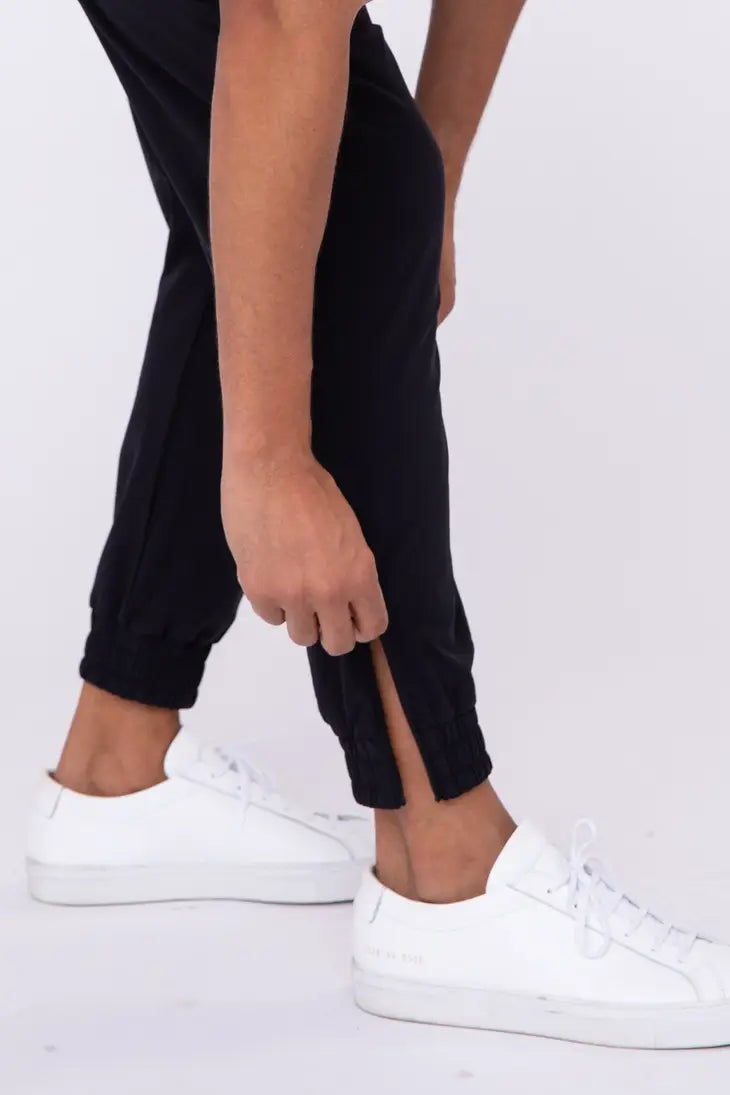 Zip-Up Ankle Joggers