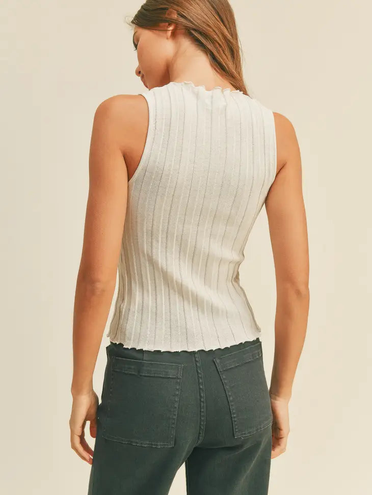 Wide Ribbed Knit Tank