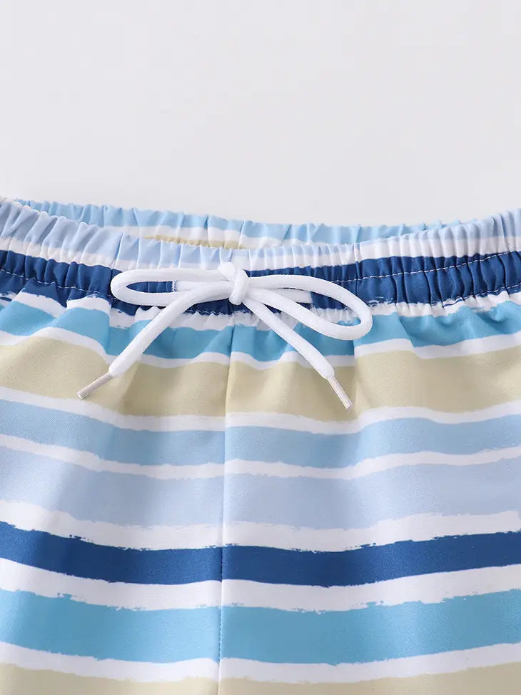 Striped  Swimming Trunks - 2 Color Options