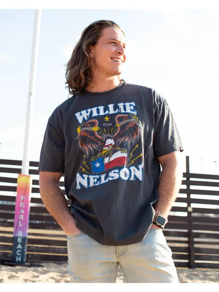 UNISEX - Willie Nelson Born For Trouble Graphic T-Shirt