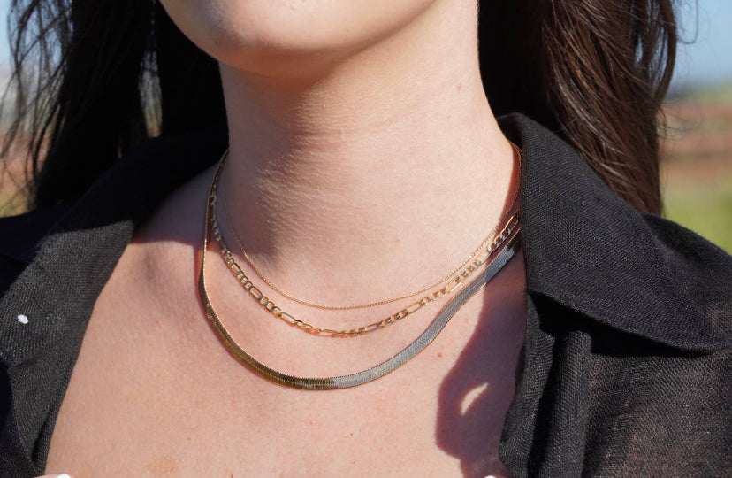 Plain Chain Necklace Gold