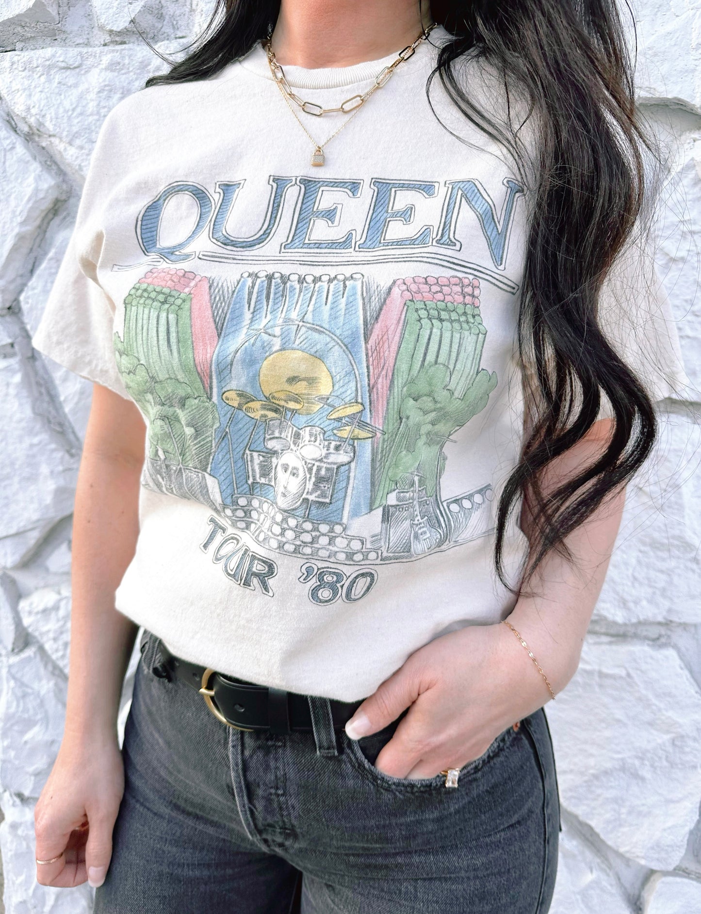 UNISEX - Queen 1980 Tour Graphic T-Shirt