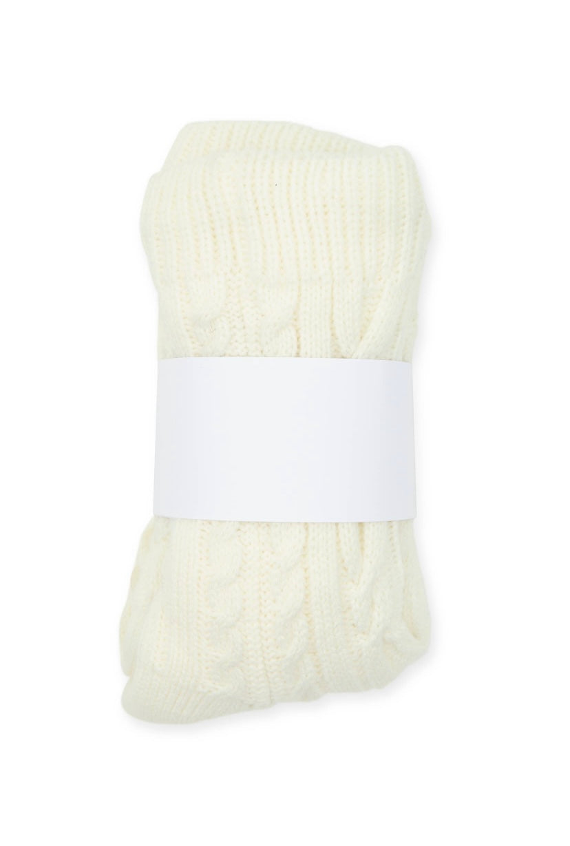 Cozy Sherpa Cable Knit Slipper Socks - 4 Colour Options