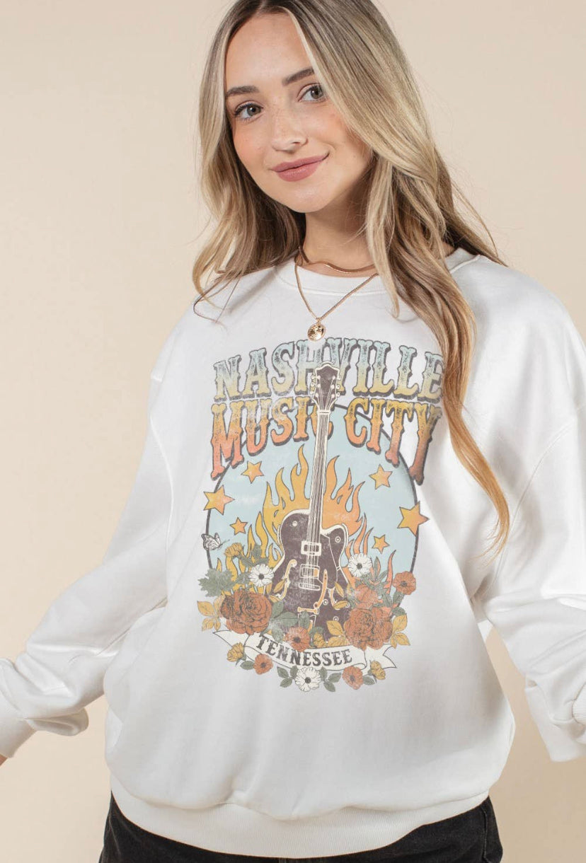 Nashville Music City Graphic Crewneck