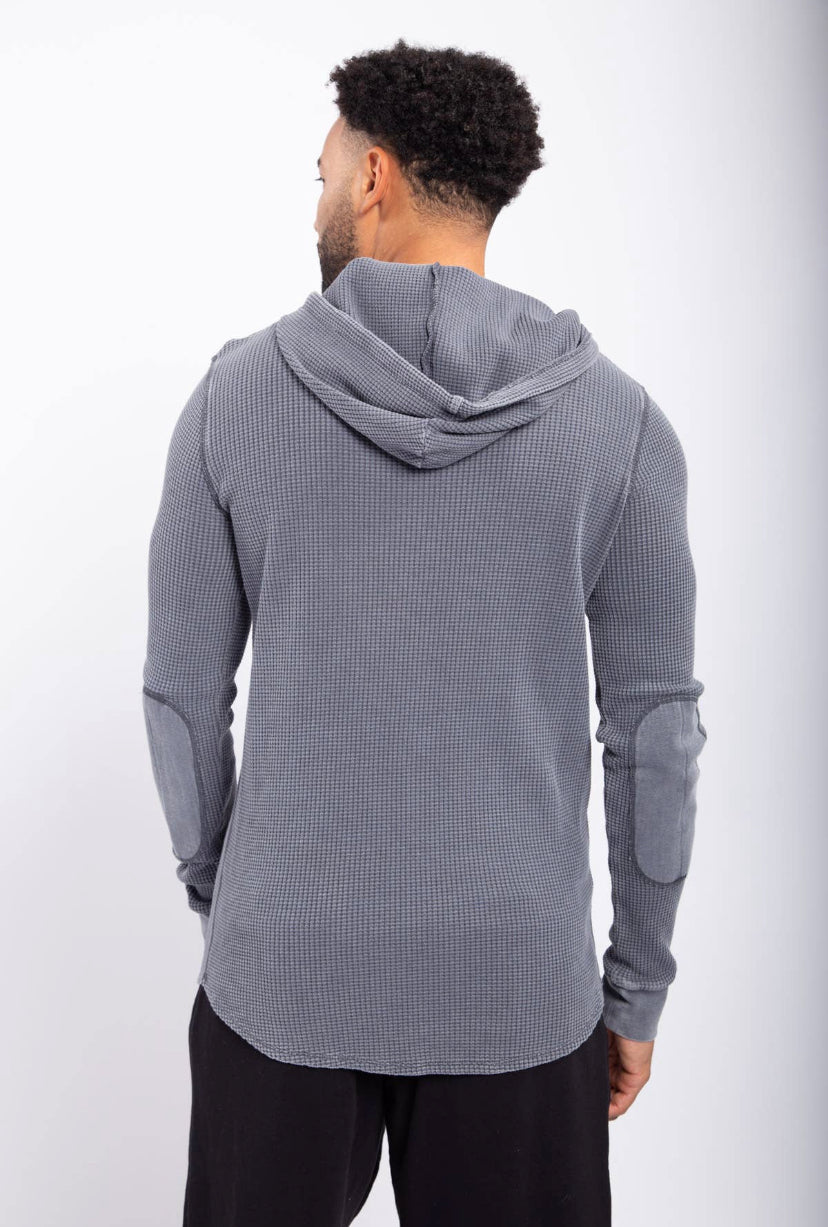 Waffle Knit Hoodie - 2 Colours