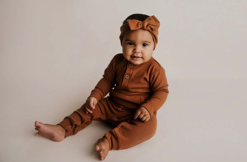 Ribbed Front Pocket Onesie