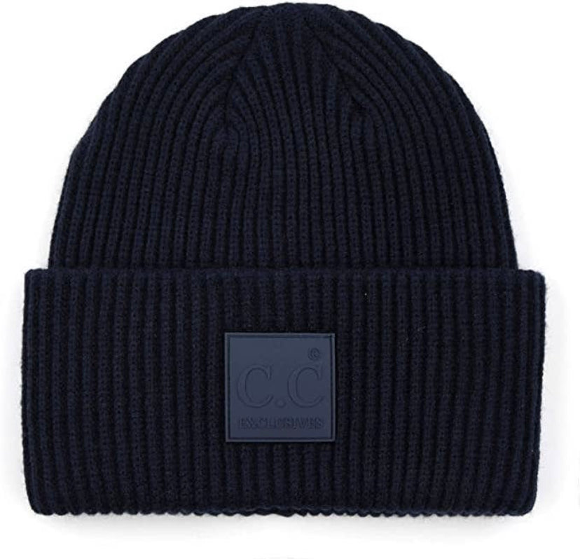 Solid Ribbed Beanie