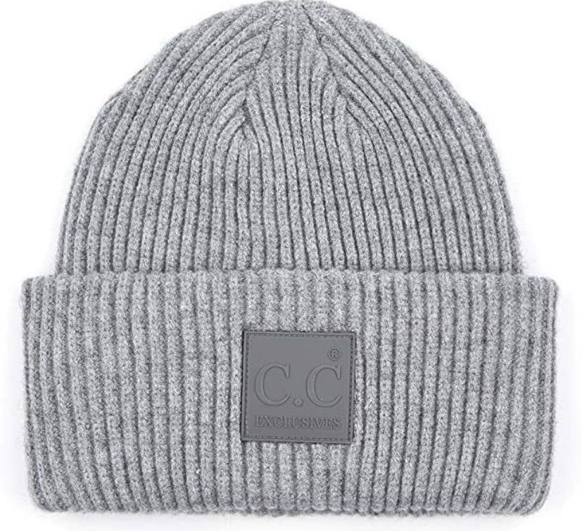 Solid Ribbed Beanie