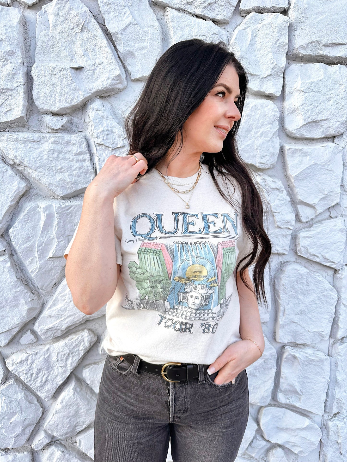 UNISEX - Queen 1980 Tour Graphic T-Shirt