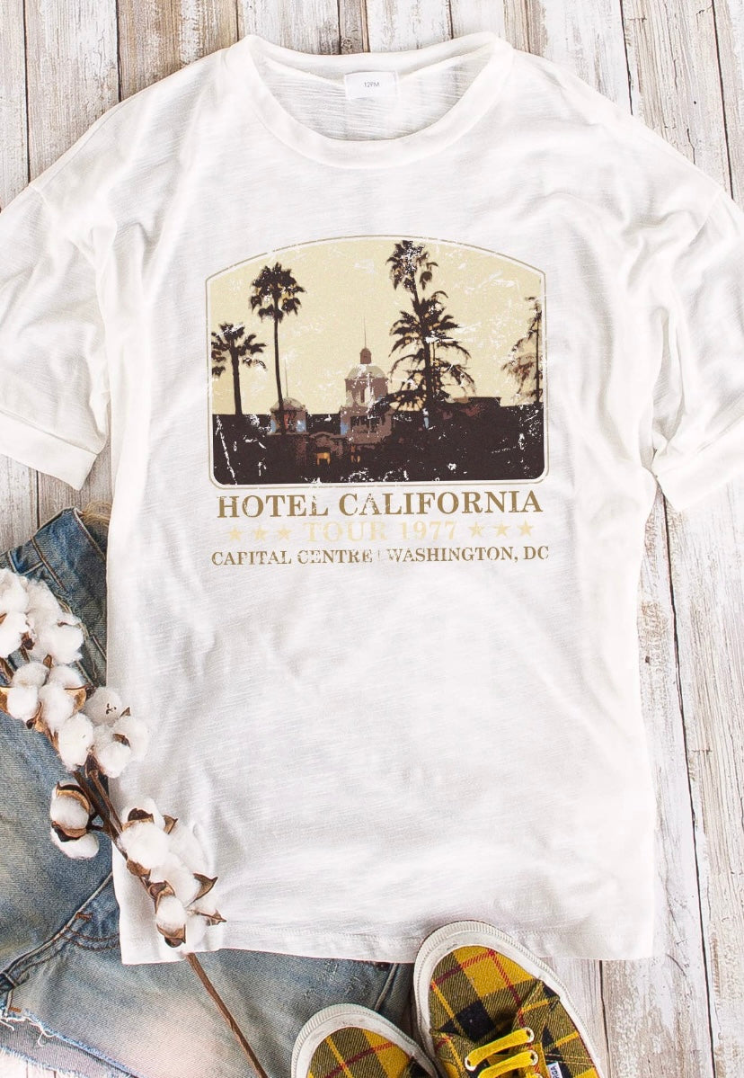 Hotel California Graphic Tee Burnout