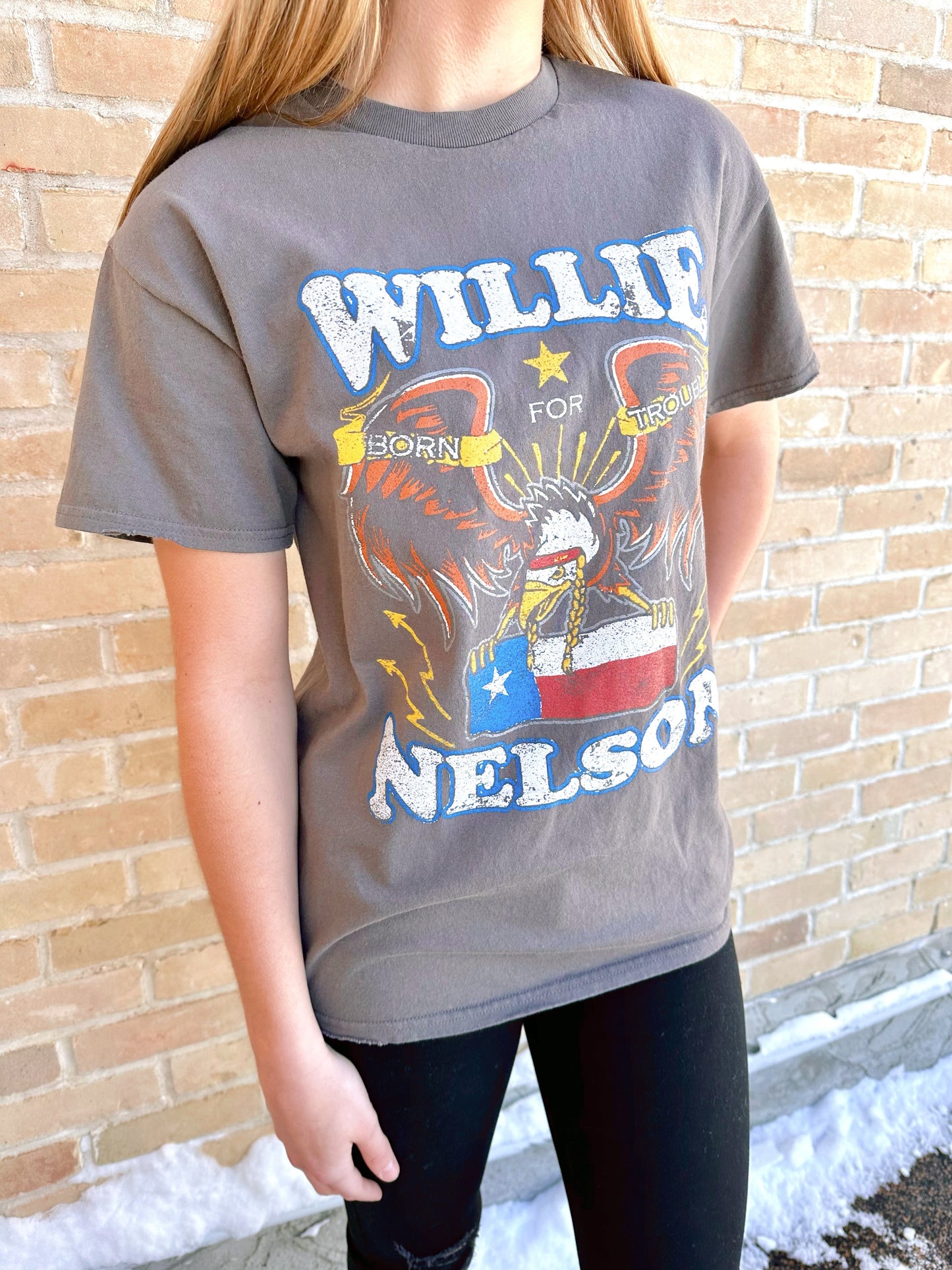 UNISEX - Willie Nelson Born For Trouble Graphic T-Shirt