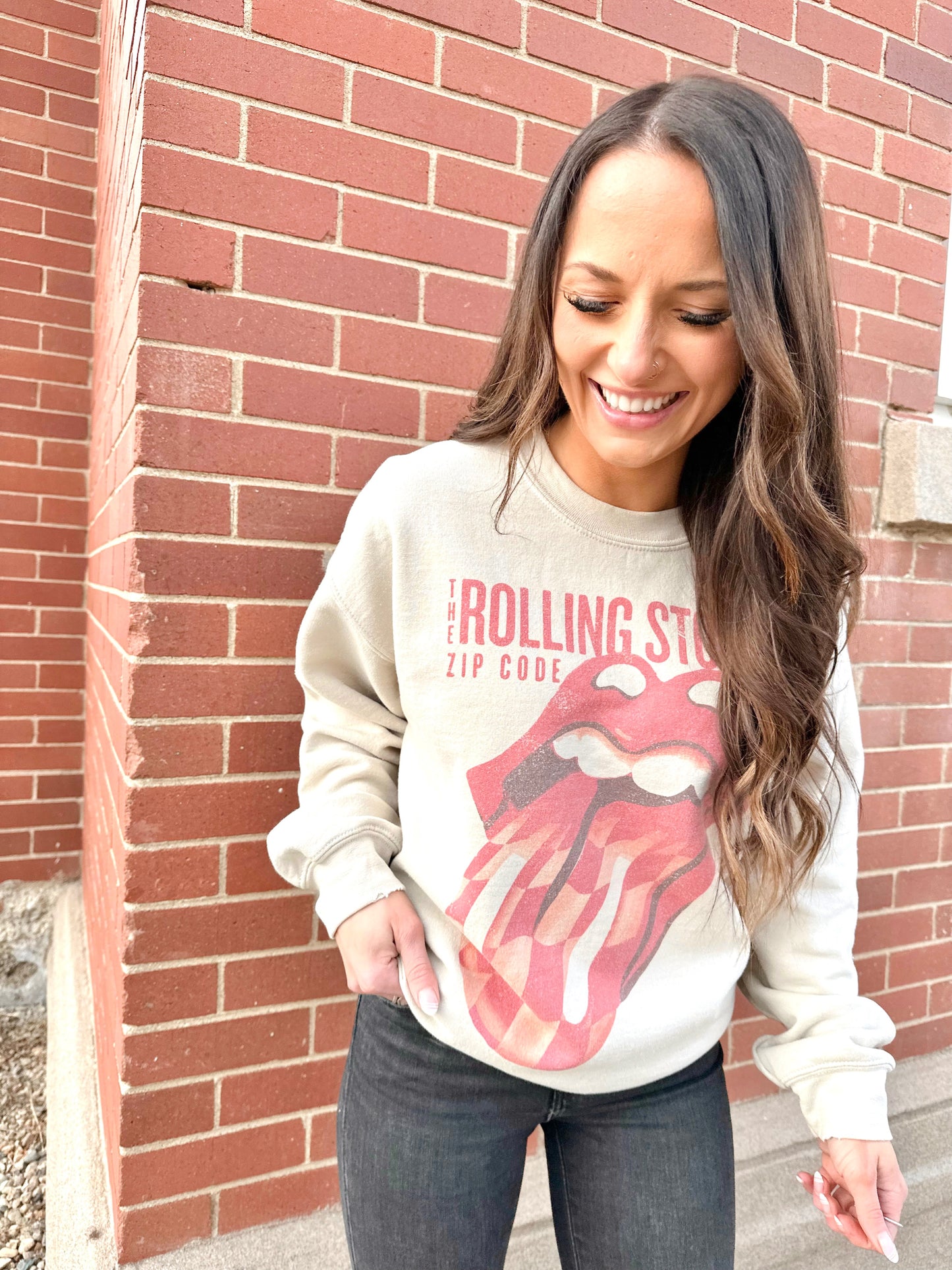 Rolling Stones Zip Code Crewneck Sweatshirt