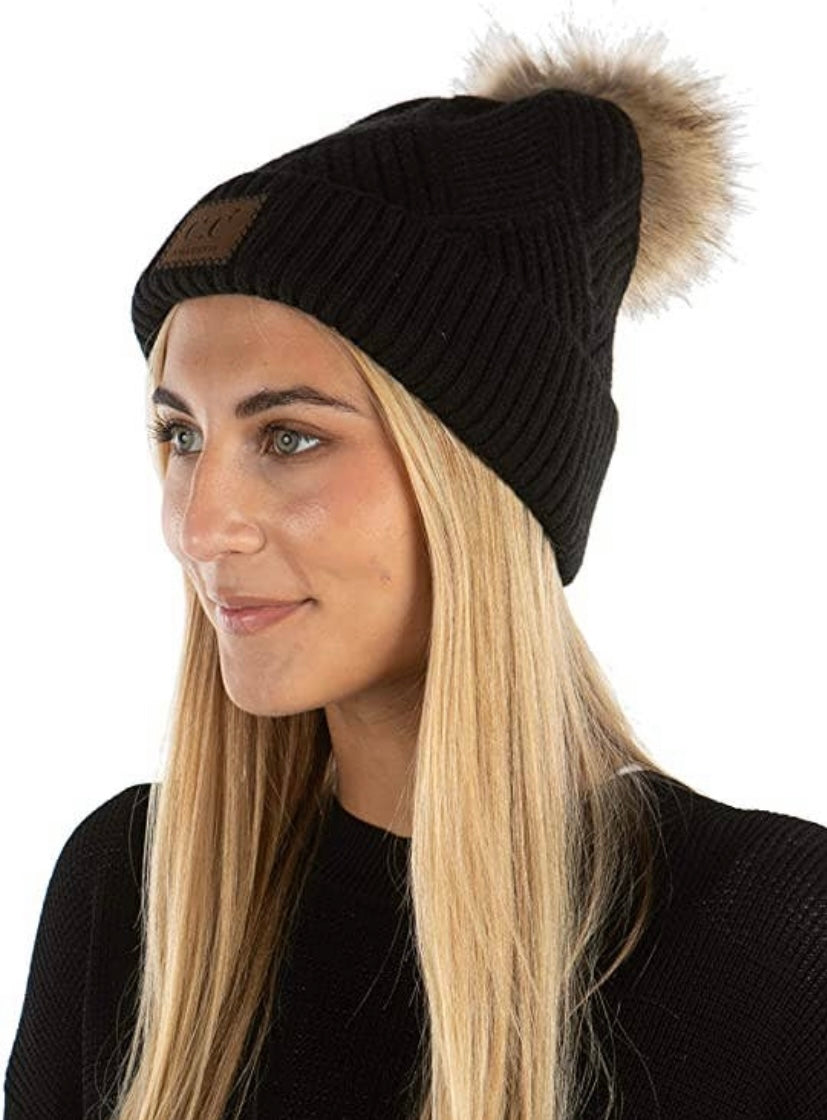 Diagonal Stripe Toque