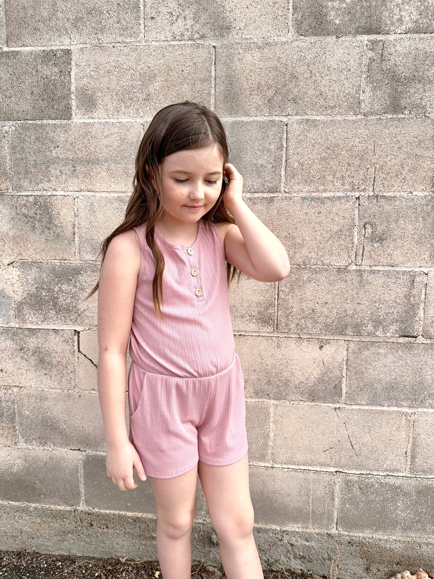 Mallory Button Romper