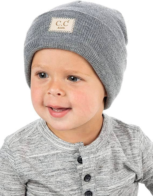 Kids Patch Beanie - 5 Colours