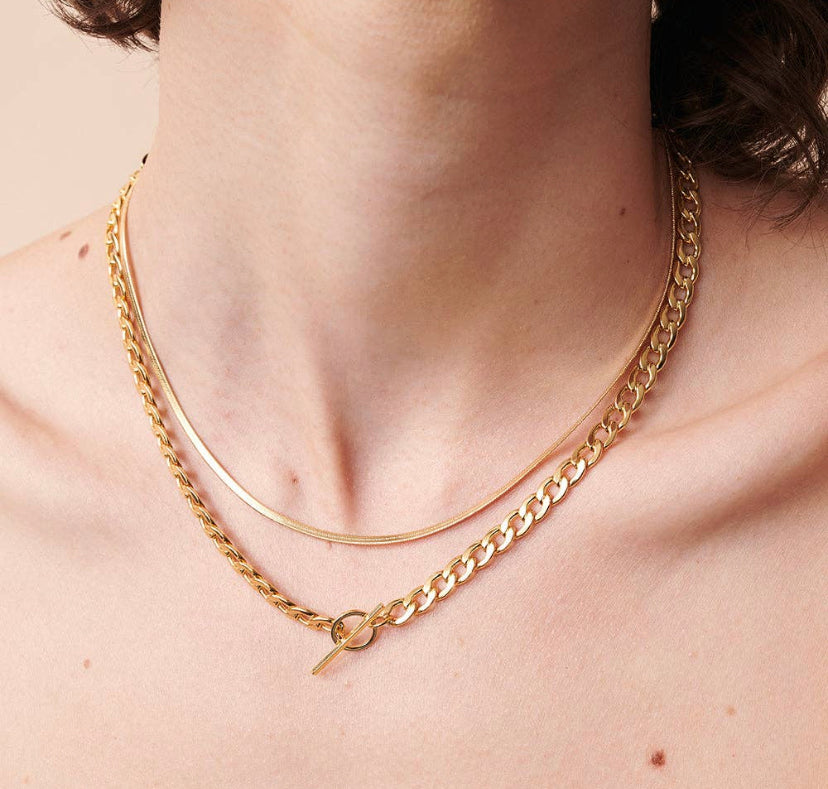 Snake Chain Necklace Gold