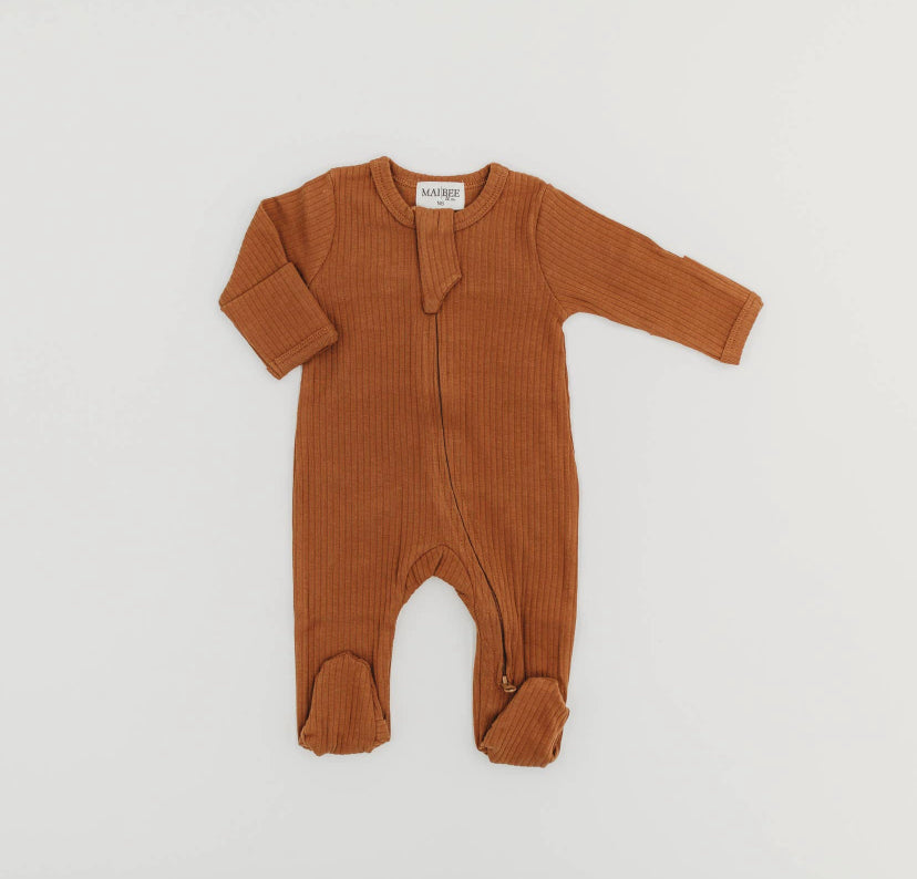 Ribbed Zipper Onesie