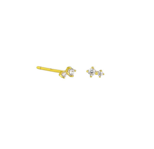 Sterling Silver Cielo Studs Gold